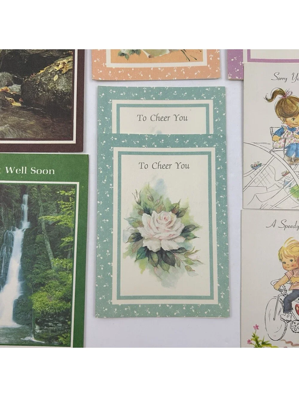 VTG Greeting Card Lot 12x Get Well Soon Speedy Recovery Unused 1970s Retro   N-2